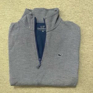 Vineyard Vines Men’s Blue 1/4 Zip Sweater